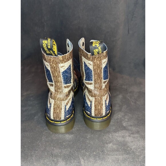 Dr Doc Martens Pascal Virginia Union Jack British Flag Boots Womens US 6 - Picture 4 of 8